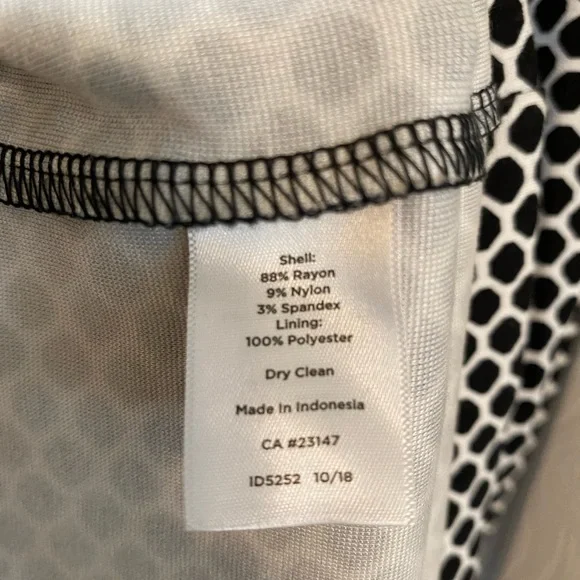 TALBOTS REFINED PONTE KNIT SHEATH DRESS - HONEYCOMB PRINT - Picture 6 of 6